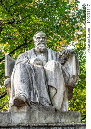 Max von Pettenkofer memorial at Maximiliansplatz square of Munich, Germany. 109235547