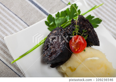Black pudding sausage Black pudding sausage 109236546