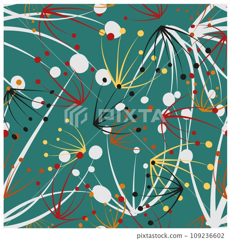 Dandelions in abstract style on light background. Beautiful abstract pattern with dandelions for Dandelions in abstract style on light background. Beautiful abstract pattern with dandelions for 109236602