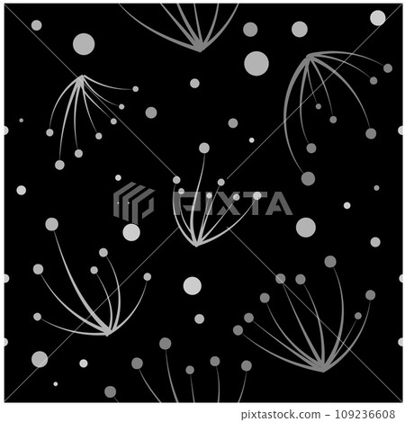 Dandelions in abstract style on light background. Beautiful abstract pattern with dandelions for Dandelions in abstract style on light background. Beautiful abstract pattern with dandelions for 109236608
