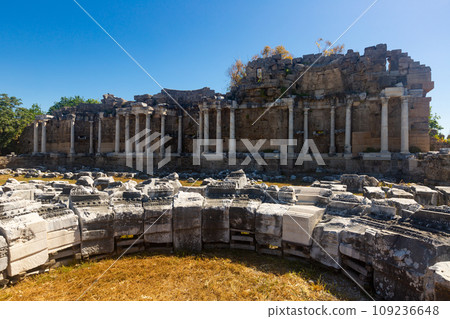 Remains of Side Nymphaeum - ancient monumental fountain Remains of Side Nymphaeum - ancient monumental fountain 109236648