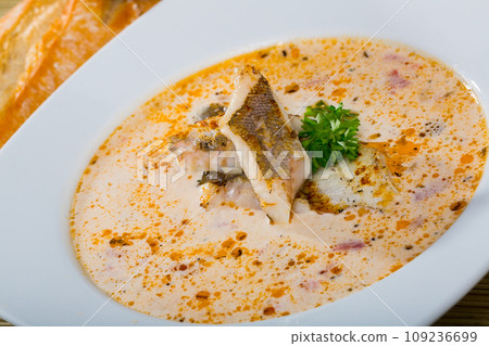 Norwegian cuisine - Cod chowder 109236699