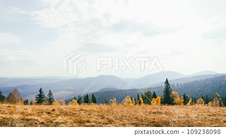 Autumn Carpathian mountains road 109238098