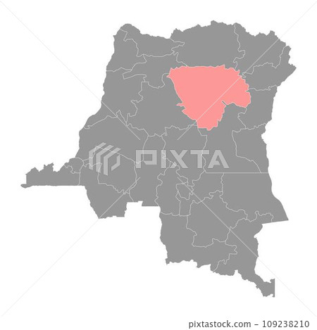 Tshopo province map, administrative division of Democratic Republic of the Congo. Vector illustration. 109238210