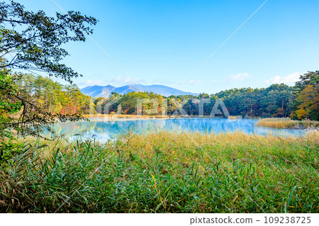 福島縣北鹽原村弁天沼初秋的五色沼群 109238725