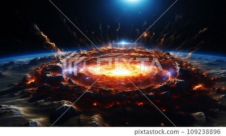 Nebula spreading in outer space Nebula spreading in outer space 109238896