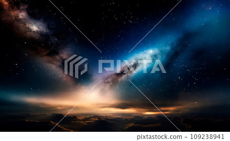 Nebula spreading in outer space Nebula spreading in outer space 109238941