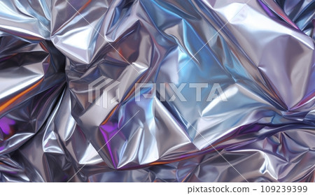 abstract crumpled foil with a rainbow shade abstract crumpled foil with a rainbow shade 109239399