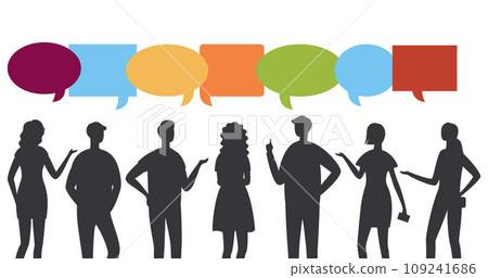 People talking. Vector illustration. Negotiations are means for people to find mutually beneficial solutions through communication Debates encourage critical thinking and help people refine People talking. Vector illustration. Negotiations are means for people to find mutually beneficial solutions through communication Debates encourage critical thinking and help people refine 109241686