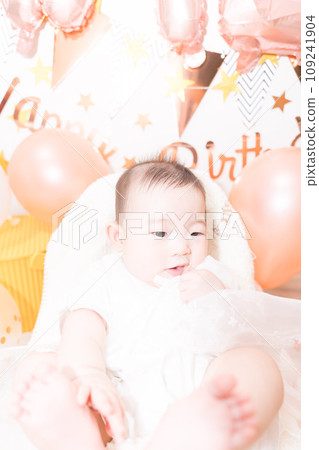 Japanese baby half birthday Japanese baby half birthday 109241904