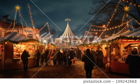 People at Christmas market 109242668