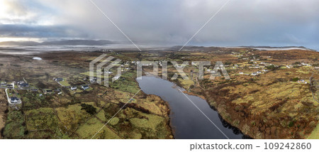 Aerial view of Bonny Glen by Portnoo in County Donegal - Ireland Aerial view of Bonny Glen by Portnoo in County Donegal - Ireland 109242860