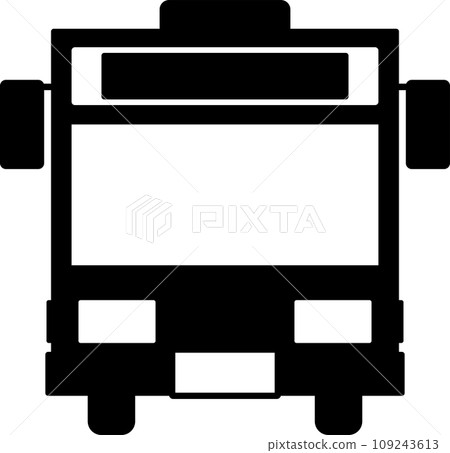 Simple monochrome illustration of a bus 109243613