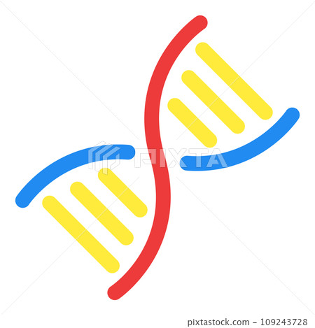 代表科學、DNA 的顏色風格圖標 109243728