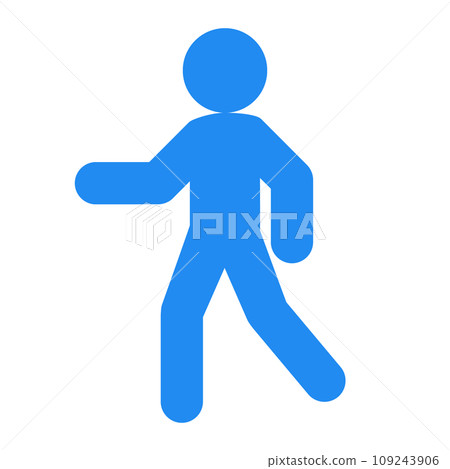 Color style icon representing biometrics, walking, walking 109243906