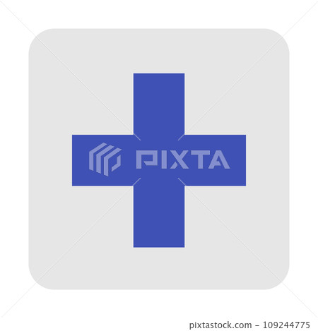 Color style icon representing information, first aid station Color style icon representing information, first aid station 109244775