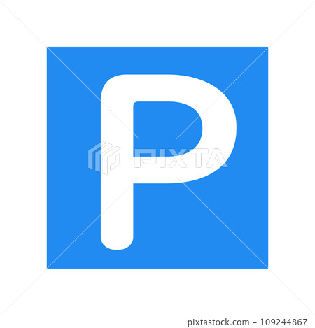 代表交通標誌、停車、停車、允許停車的顏色樣式圖標 109244867