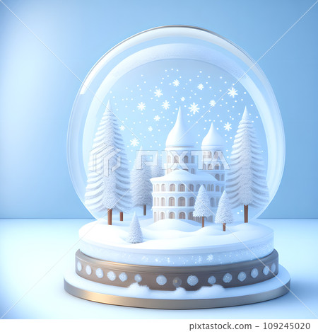 Christmas snow globe snowflakes soft blue white color wallpaper Christmas snow globe snowflakes soft blue white color wallpaper 109245020