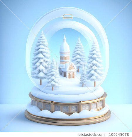 Christmas snow globe snowflakes soft blue white color wallpaper Christmas snow globe snowflakes soft blue white color wallpaper 109245078