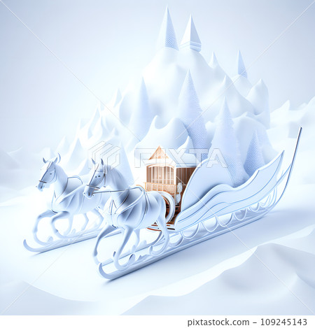 Sleigh ride Christmas soft white color wallpaper Sleigh ride Christmas soft white color wallpaper 109245143
