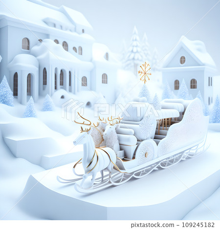 Sleigh ride Christmas soft white color wallpaper Sleigh ride Christmas soft white color wallpaper 109245182