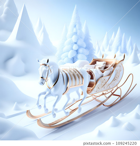 Sleigh ride Christmas soft white color wallpaper Sleigh ride Christmas soft white color wallpaper 109245220