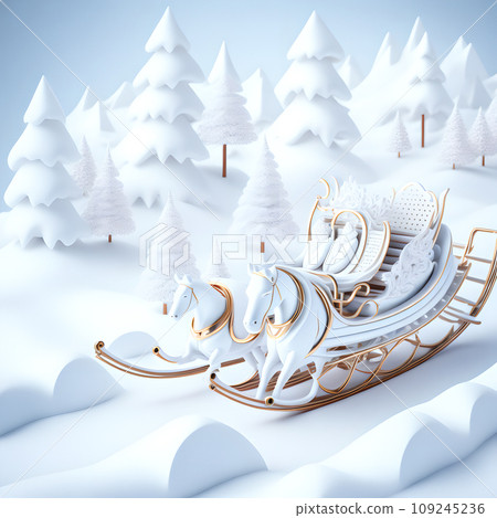 Sleigh ride Christmas soft white color wallpaper Sleigh ride Christmas soft white color wallpaper 109245236