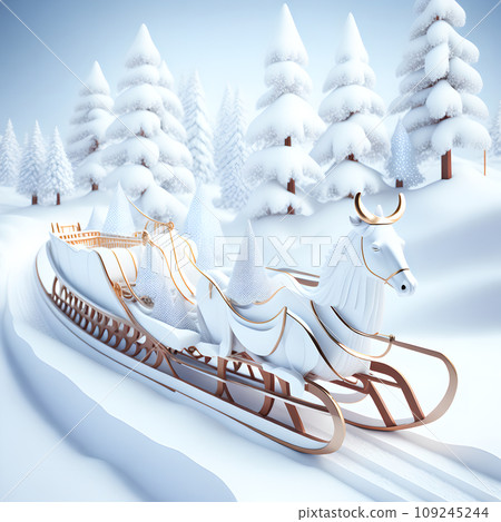 Sleigh ride Christmas soft white color wallpaper Sleigh ride Christmas soft white color wallpaper 109245244
