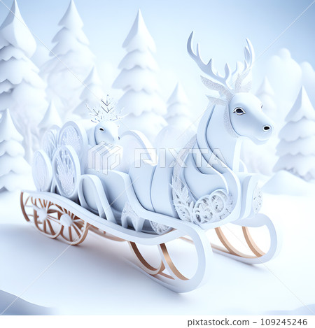 Sleigh ride Christmas soft white color wallpaper Sleigh ride Christmas soft white color wallpaper 109245246