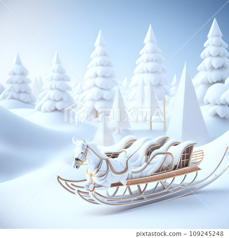 Sleigh ride Christmas soft white color wallpaper Sleigh ride Christmas soft white color wallpaper 109245248