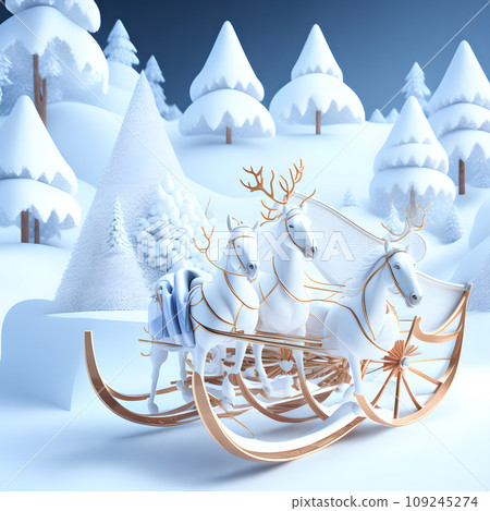 Sleigh ride Christmas soft white color wallpaper Sleigh ride Christmas soft white color wallpaper 109245274