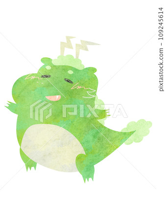 水彩畫的可愛胖胖的龍插畫素材 水彩畫的可愛胖胖的龍插畫素材 109245614