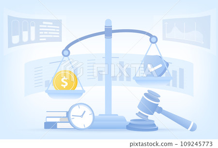 Business and law system concept. Law balance design elements in the middle. Financial law, management, investment, property, data analysis, company and balance. Flat vector design illustration. Business and law system concept. Law balance design elements in the middle. Financial law, management, investment, property, data analysis, company and balance. Flat vector design illustration. 109245773