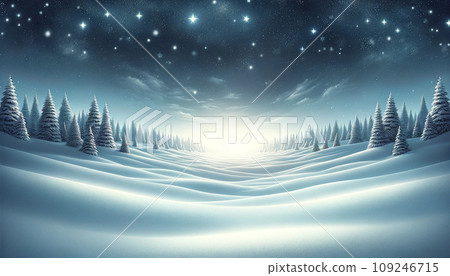 beautiful snowy hill 109246715