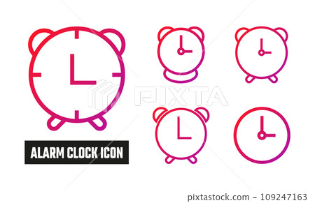 Alarm clock Gradient Icon Vector Illustration Alarm clock Gradient Icon Vector Illustration 109247163