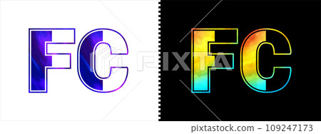 Unique FC letter logo Icon vector template. Premium stylish alphabet logo design for corporate business Unique FC letter logo Icon vector template. Premium stylish alphabet logo design for corporate business 109247173