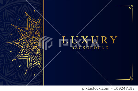 Islamic mandala background in gold color vector 109247192