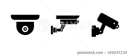 Cctv Camera Icon. Glyph Style Cctv Camera Fill Icon Vector Illustration 109247239