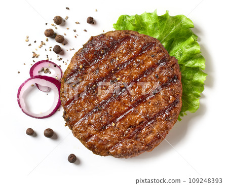 freshly grilled burger meat freshly grilled burger meat 109248393