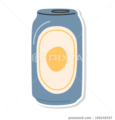 Sticker can aluminium isolated vector.Drink icon Sticker can aluminium isolated vector.Drink icon 109248597