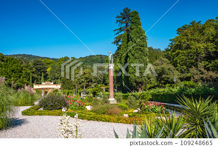 The Miramare garden in Trieste, situated above the Adriatic sea. Italy 109248665