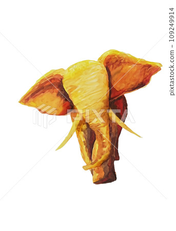 elephant painted in watercolor elephant painted in watercolor 109249914