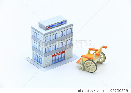 Image of hospital and wheelchair Image of hospital and wheelchair 109250239