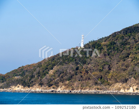 Jizosaki Lighthouse. A lighthouse standing on Jizosaki (Shakagahana) at the southern tip of the Santo Peninsula on Shodoshima. Shodoshima Town, Shodo District, Kagawa Prefecture. Jizosaki Lighthouse. A lighthouse standing on Jizosaki (Shakagahana) at the southern tip of the Santo Peninsula on Shodoshima. Shodoshima Town, Shodo District, Kagawa Prefecture. 109252180
