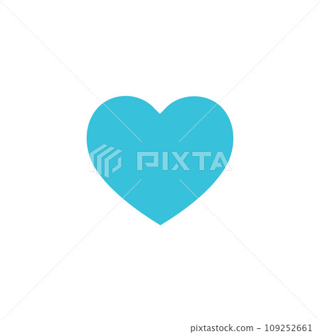 Heart symbol on white background Heart symbol on white background 109252661