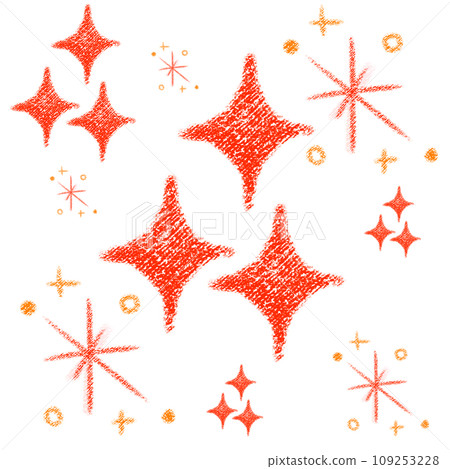 Glitter crayon touch illustration 109253228