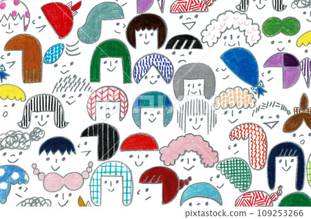 連續的臉孔 連續的臉孔 109253266