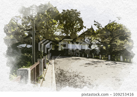 水彩風格 東京北之丸公園 Tayasumon (Komamon) 東京都千代田區 109253416