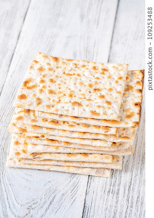 Stack of Matzah 109253488
