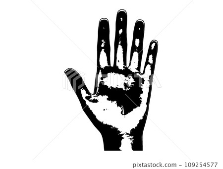 五個手指張開數數 5 的手勢插圖 五個手指張開數數 5 的手勢插圖 109254577